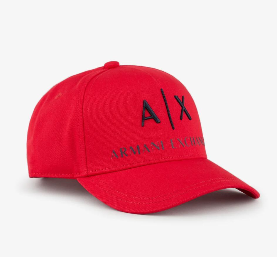 GORRA ROJA LOGO BORDADO ARMANI
