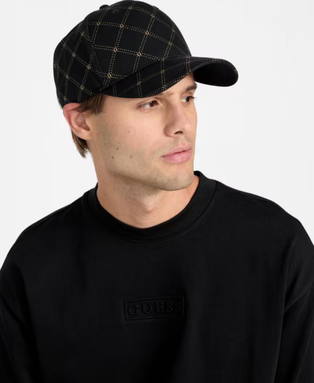 GORRA NEGRA GUESS TELA