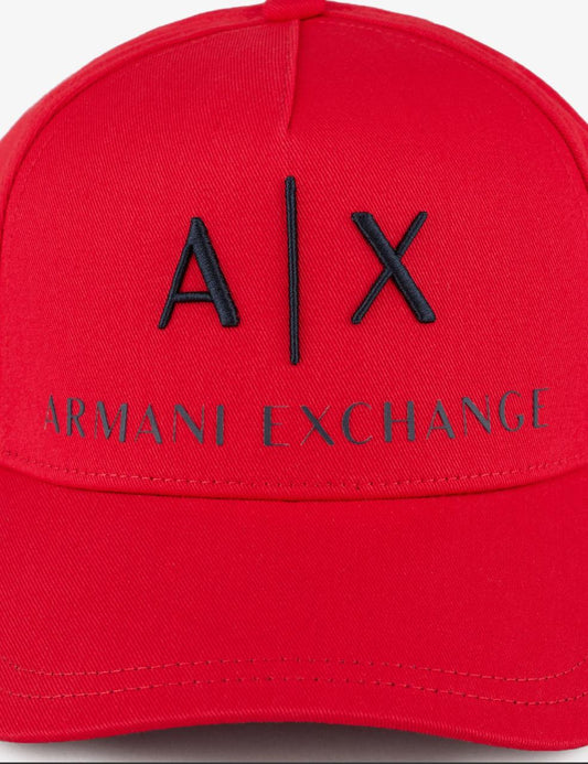 GORRA ROJA LOGO BORDADO ARMANI