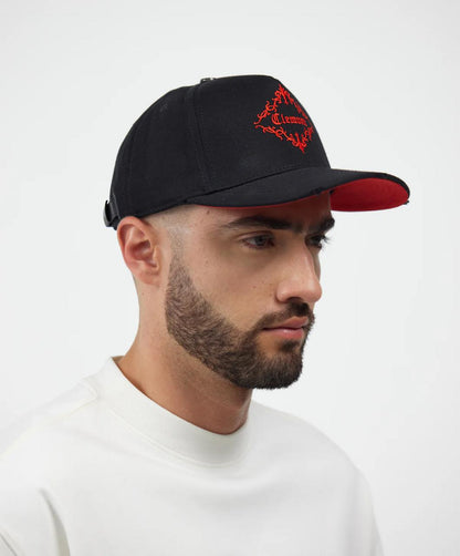 GORRA CLEMONT ARCANO NEGRA TEJA ROJA