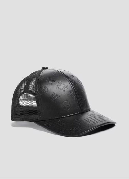 GORRA NEGRA GUESS LOGOS