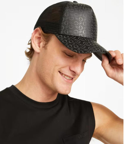 GORRA NEGRA GUESS LOGO