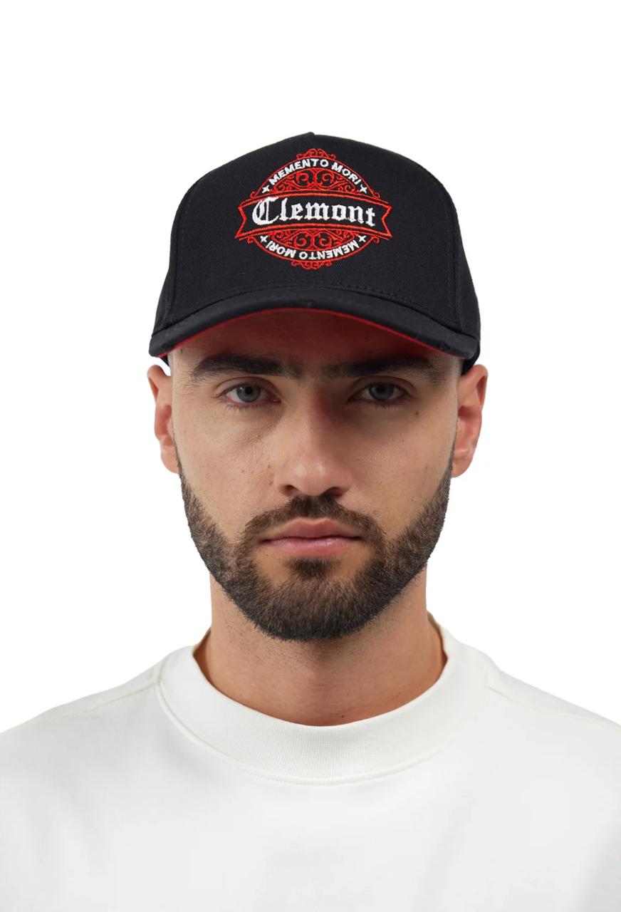 GORRA CLEMONT CAVALIARE NEGRA TEJA ROJA